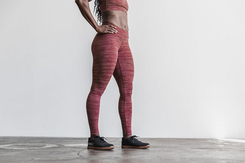 Women's Nobull Mid-Rise Tight (MELANGE) Jogger Red | SG O3117K